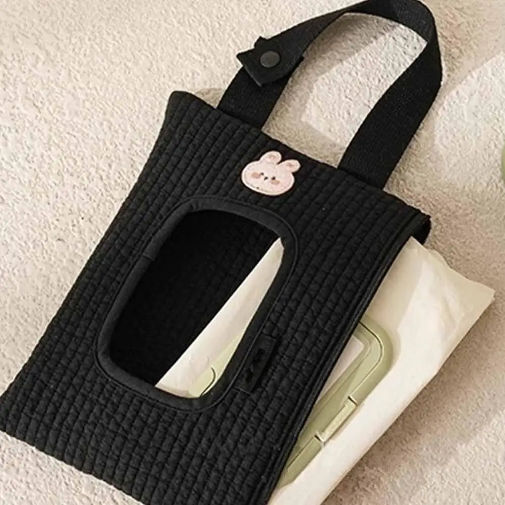 🏠 Sac à mouchoirs portable – Motif animal, idéal pour poussette & voiture