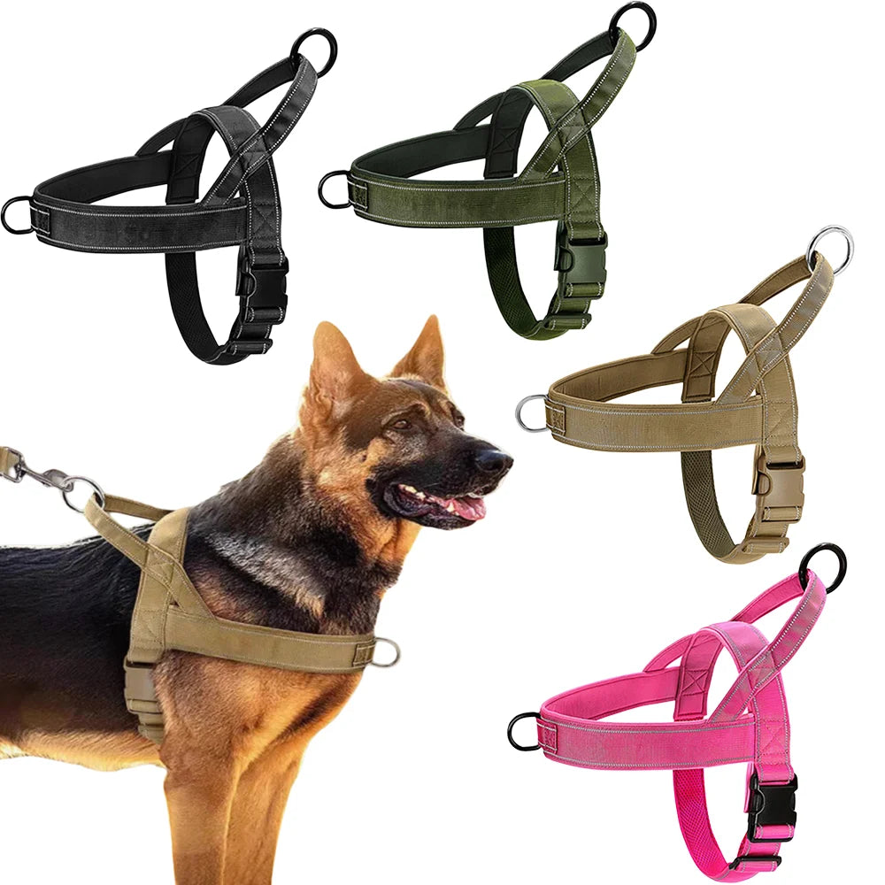 harnais tactique en nylon 1000D offre un contrôle optimal sans compromettre le confort de votre animal