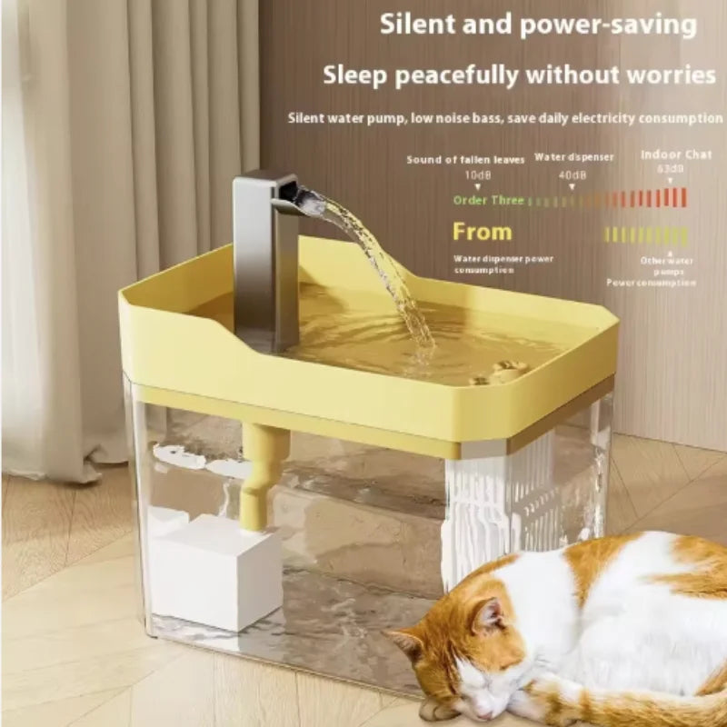 🐱 Fontaine à eau pour chat – Circulation continue, batterie rechargeable USB
