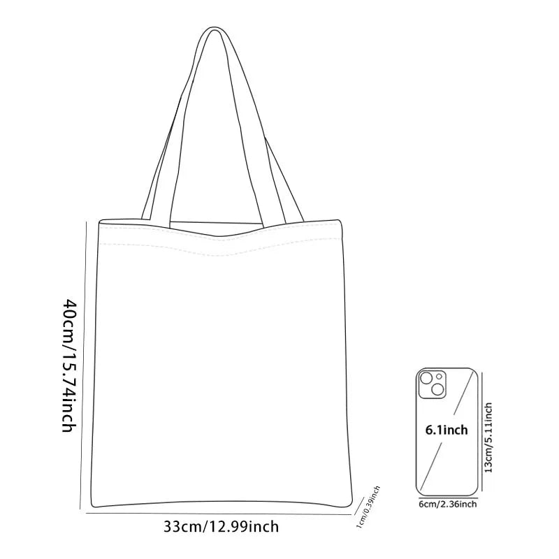 🏠 Tote bag fleurs & oiseaux canvas – Sac cabas imprimé nature, réutilisable & tendance