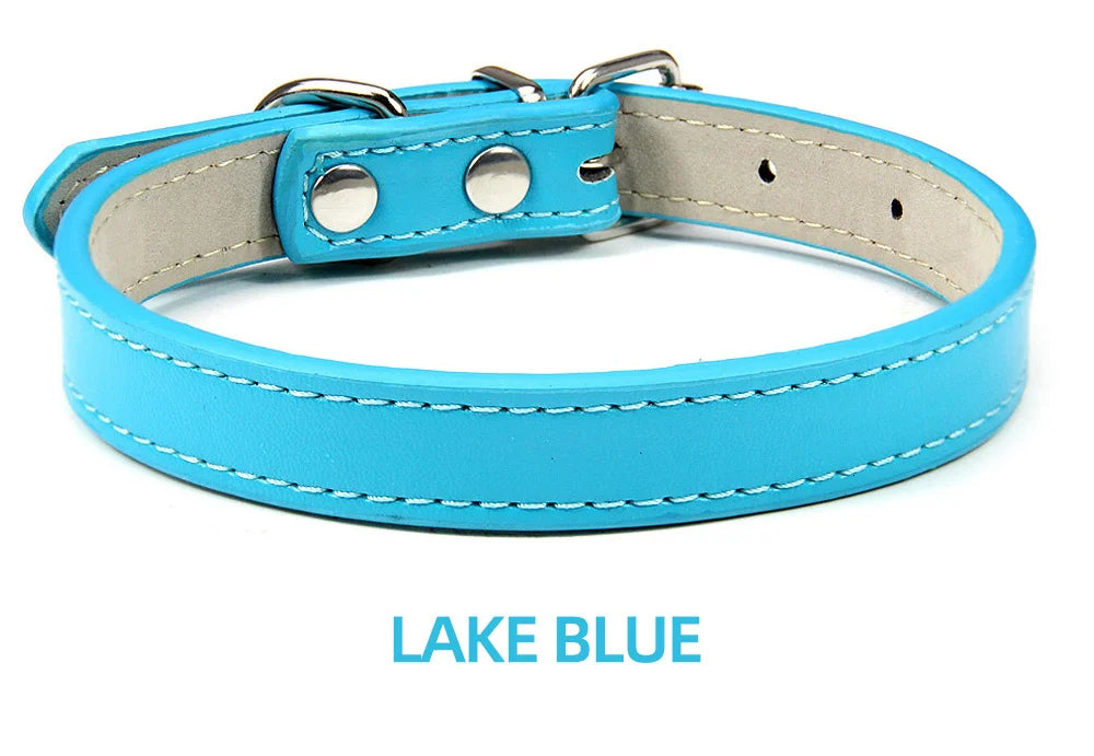 🐱🐶 Collier cuir souple ajustable pour chien & chat – Sécurité & confort toutes tailles